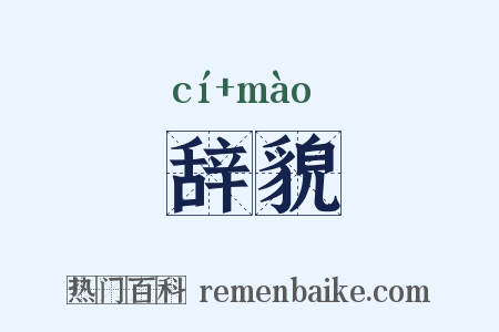 辞貌是什么意思的图片